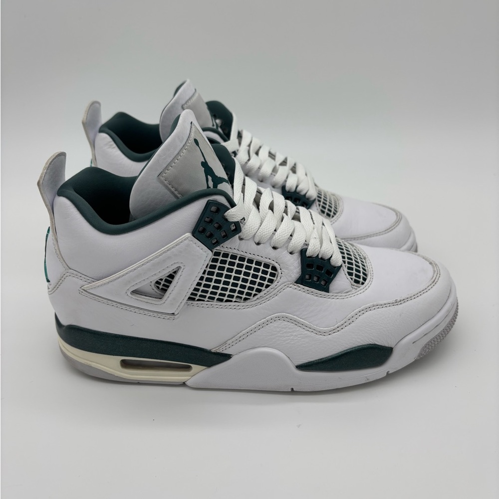 Air Jordan 4 Men's Retro White and Green Sneakers